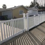 Closed Top Picket Fence With Sliding Gate