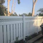 Outdoor vinyl fence