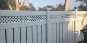 Outdoor vinyl fence