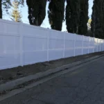 High White Vinyl Privacy Fence Los Angeles