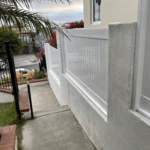 White Privacy Vinyl Wall Extension Topper in North Hollywood