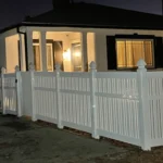 White Semi-Privacy Vinyl Fencing Hollywood